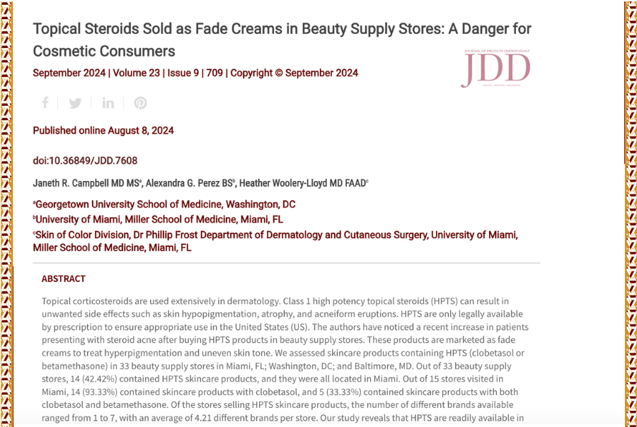 Journal of Drugs in Dermatology JDD article about high-potency topical steroids