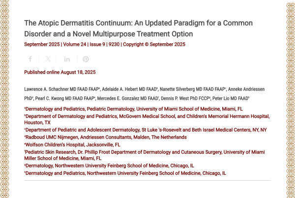 Journal of Drugs in Dermatology JDD Article About The Atopic Dermatitis Continuum: An Updated Paradigm for a Common Disorder and a Novel Multipurpose Treatment Option