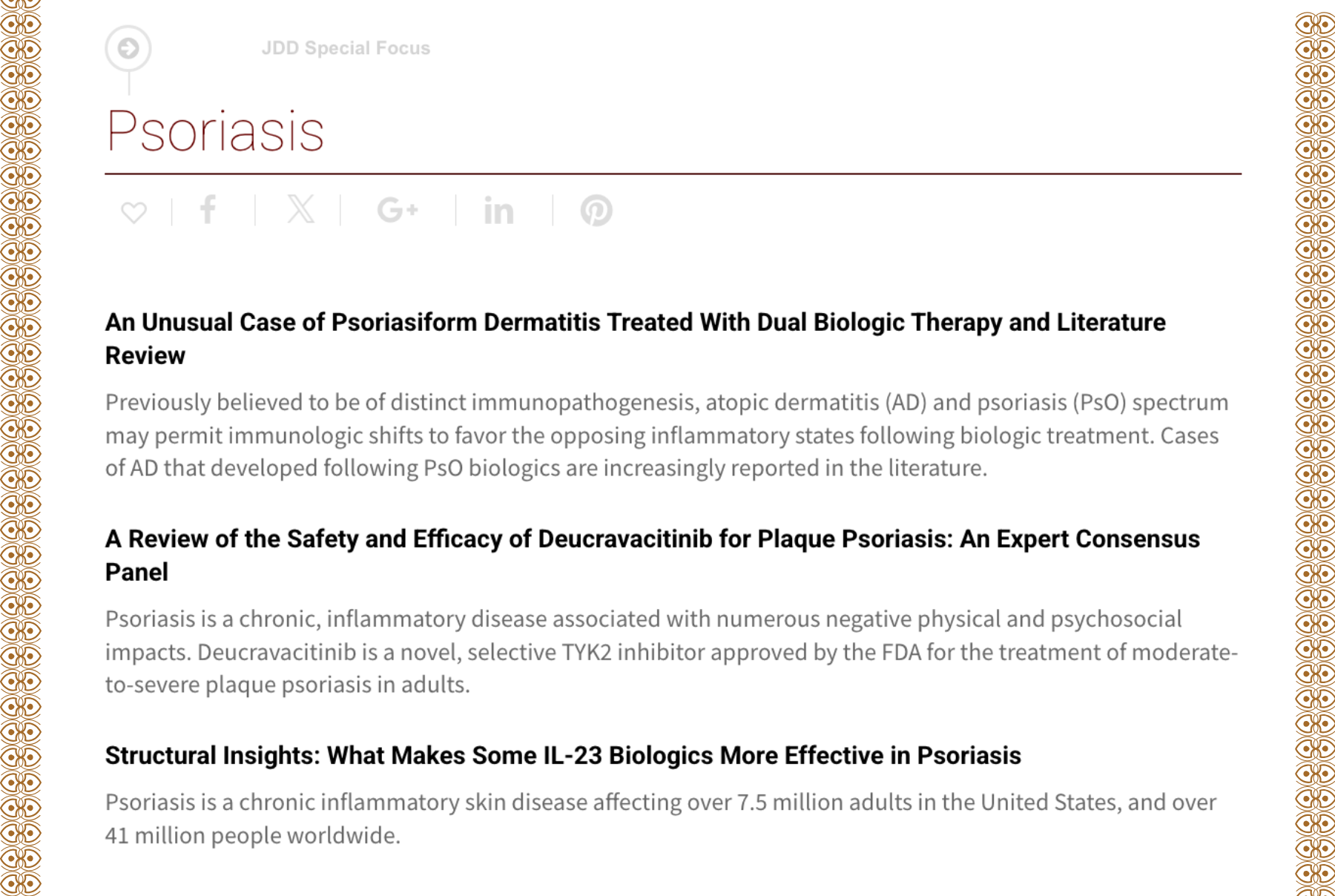 Journal of Drugs in Dermatology JDD Article About From the Vault: Taking A Look At Psoriatic Arthritis