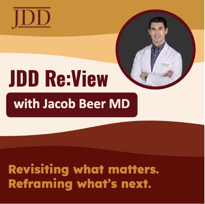 Journal of Drugs in Dermatology JDD featuring Dr. Jacob Beer in JDD Re:View, a discussion of JDD articles and specific topics. Breakthroughs in atopic dermatitis are redefining treatment from the inside out. Discover how new data on race, microbes, and patient preferences are transforming the way we think about AD.