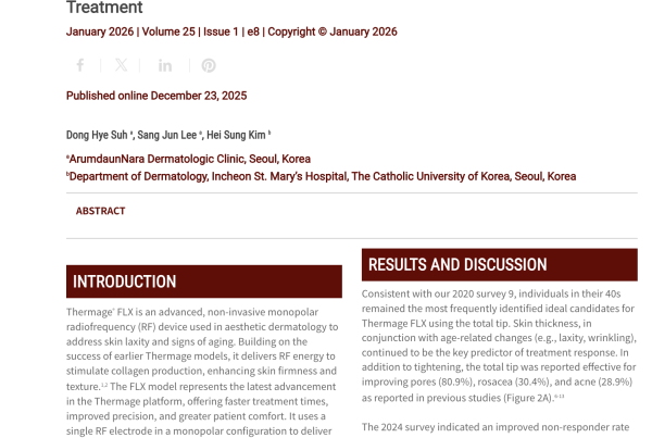 Journal of Drugs in Dermatology JDD Article about Updated Insights From an Expanded Survey on Monopolar Radiofrequency Treatment