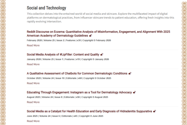 Journal of Drugs in Dermatology JDD Article about JDD’s Social and Technology Microsite