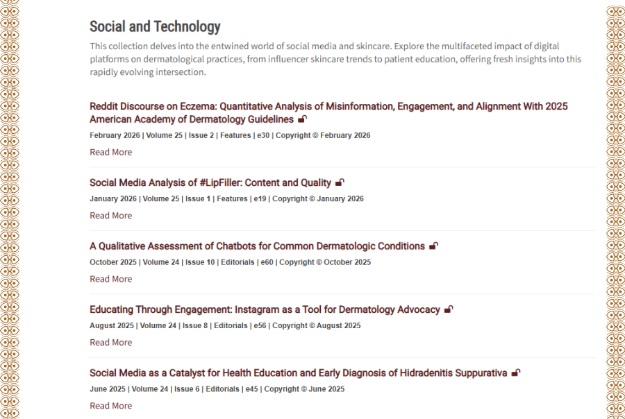 Journal of Drugs in Dermatology JDD Article about JDD’s Social and Technology Microsite