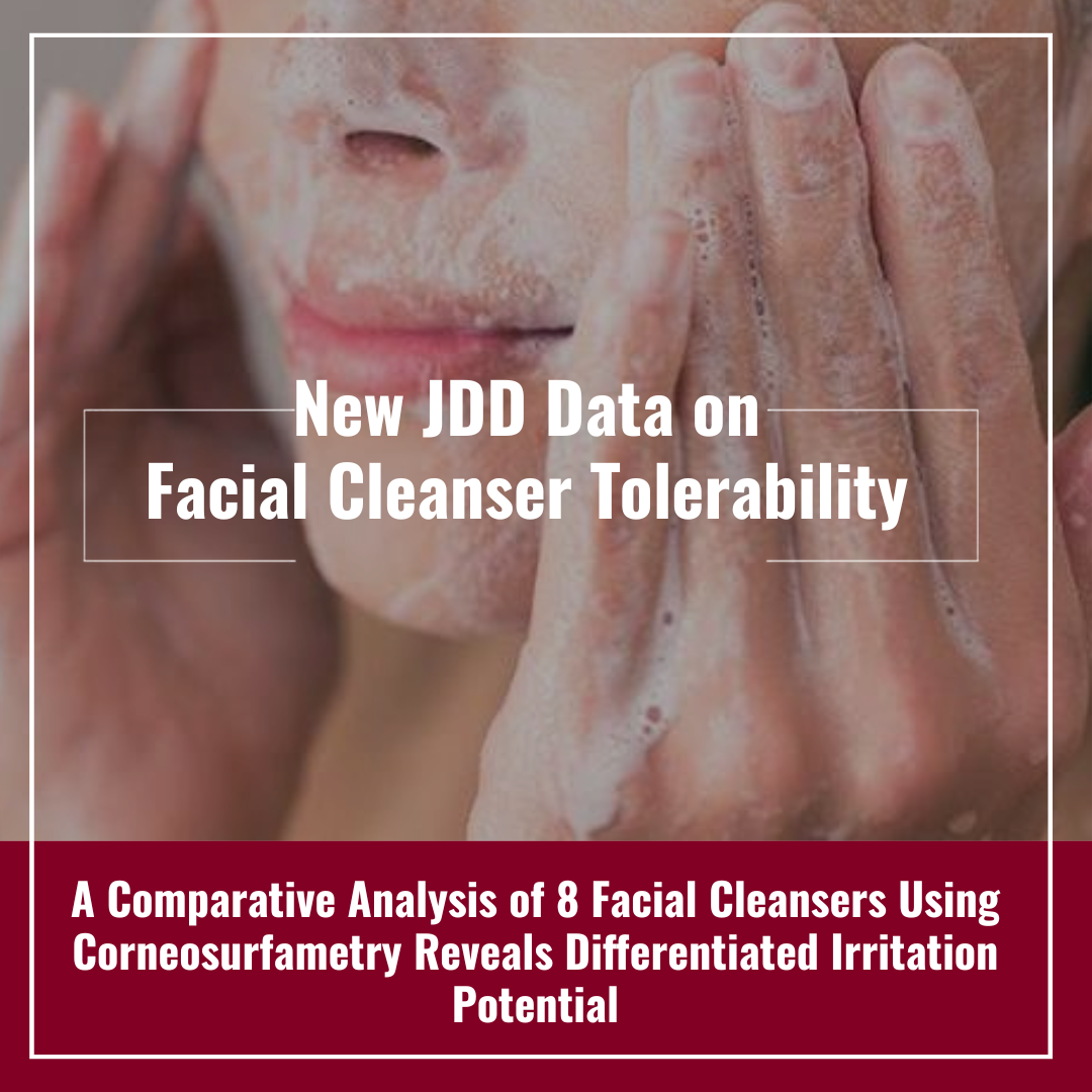 Journal of Drugs in Dermatology JDD featuring A Comparative Analysis of 8 Facial Cleansers Using Corneosurfametry Reveals Differentiated Irritation Potential